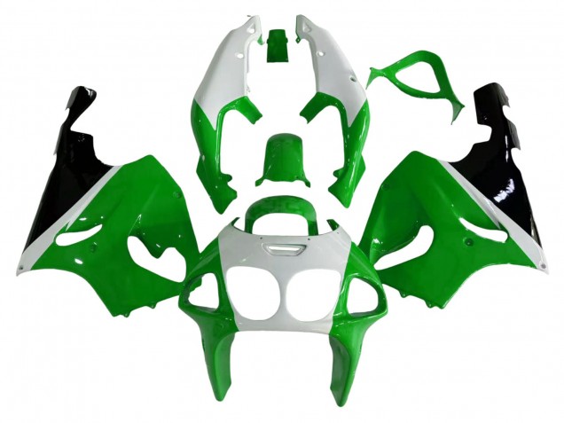 Kawasaki ZX7R Motorrad Verkleidung 1996-2003 - Weiss Grun Schwarz