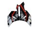 Honda CBR1000RR Motorrad Verkleidung 2004-2005 - Silber Glanzendes Schwarz Rot Streifen