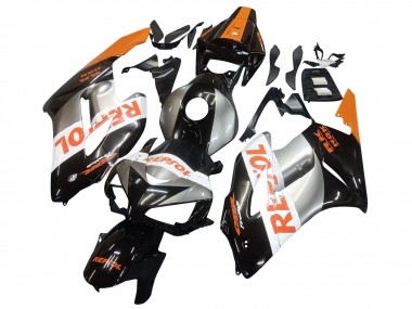 Honda CBR1000RR Motorrad Verkleidung 2004-2005 - Orange Silber Glanzendes Schwarz Repsol