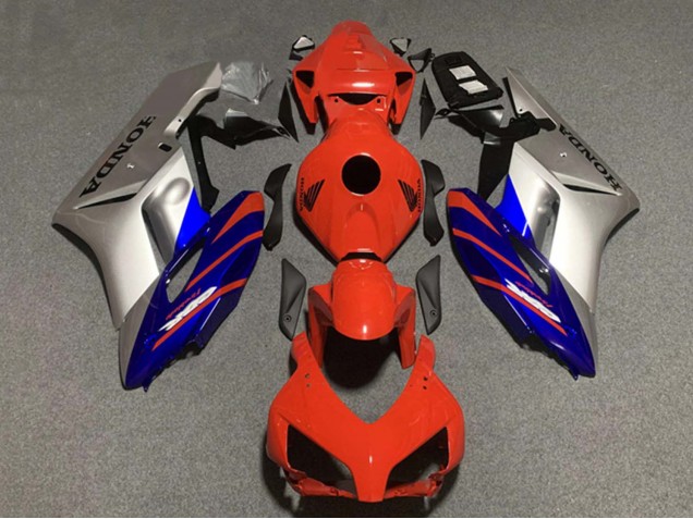 Honda CBR1000RR Motorrad Verkleidung 2004-2005 - Silber Blau Rot Streifen