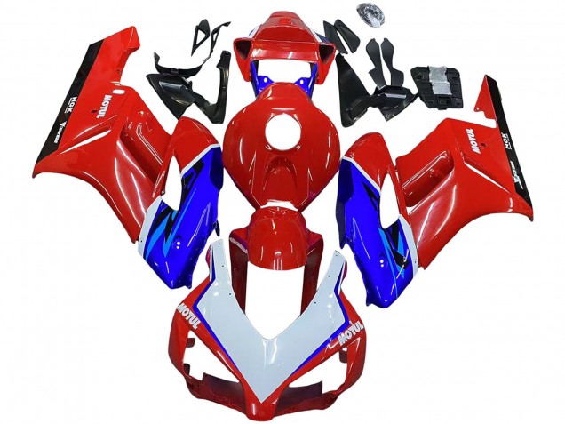 Honda CBR1000RR Motorrad Verkleidung 2004-2005 - Rot Blau Weiss Schwarz Motul