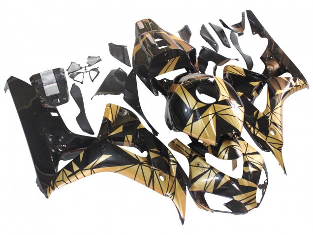 Honda CBR1000RR Motorrad Verkleidung 2006-2007 - Gold Glanzendes Schwarz