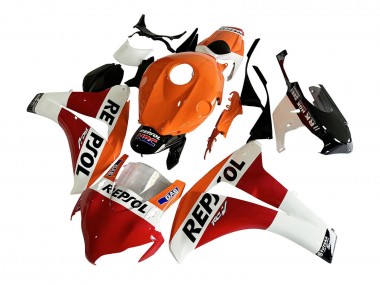 Honda CBR1000RR Motorrad Verkleidung 2008-2011 - Orange Weiss Rot Glanzendes Schwarz Repsol HRC