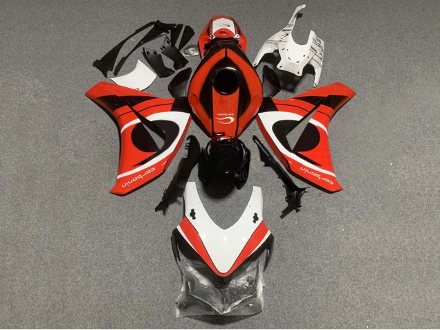 Honda CBR1000RR Motorrad Verkleidung Kit 2008-2011 - Weiss Rot Glanzendes Schwarz