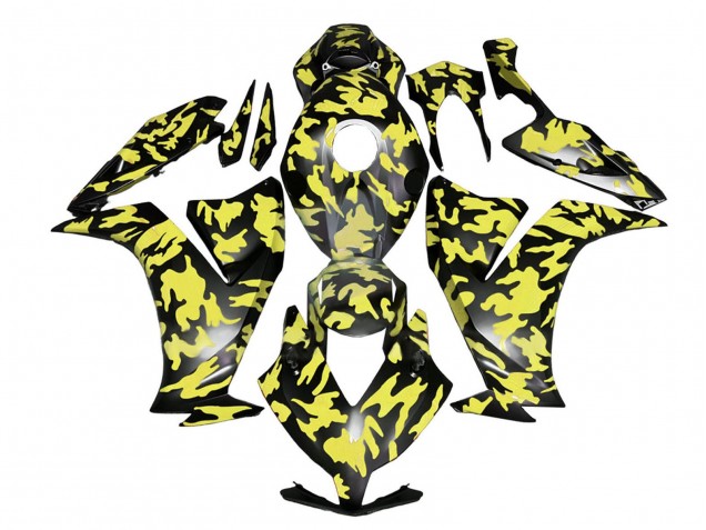 Honda CBR1000RR Motorrad Verkleidung 2012-2016 - Gelb Grau Schwarz Camouflage