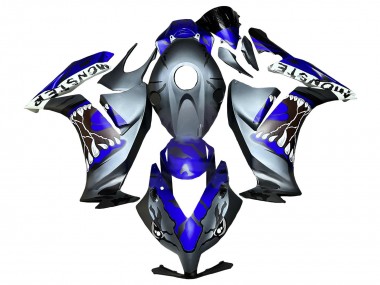 Honda CBR1000RR Motorrad Verkleidung 2012-2016 - Blau Grau Matt Schwarz Hai