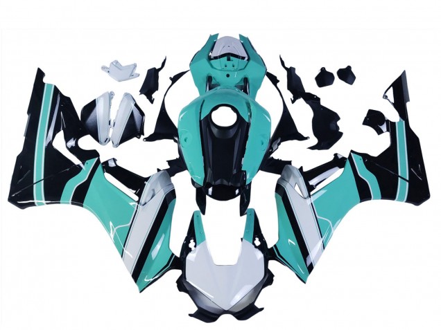 Honda CBR1000RR Motorrad Verkleidung 2017-2023 - Weiss Hellblau Glanzendes Schwarz