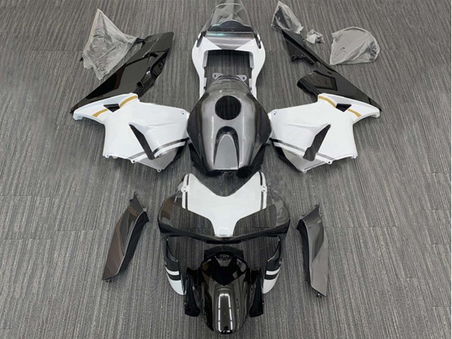 Honda CBR600RR Motorrad Verkleidung 2003-2004 - Weiss Glanzendes Schwarz Matt Schwarz