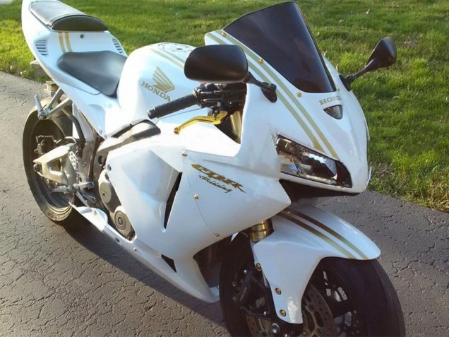 Honda CBR600RR Motorrad Verkleidung 2005-2006 - Weiss Gold