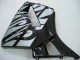 Honda CBR600RR Motorrad Verkleidung 2005-2006 - Glanzendes Schwarz Grau Flamme
