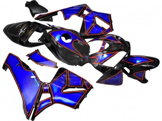 Honda CBR600RR Motorrad Verkleidung 2005-2006 - Blau Schwarz mit Rot Linie