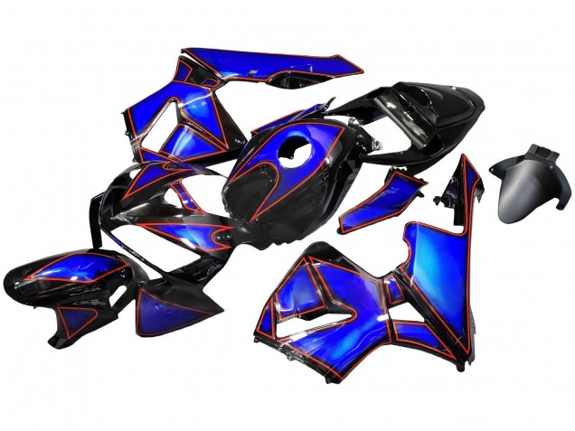 Honda CBR600RR Motorrad Verkleidung 2005-2006 - Blau Schwarz mit Rot Linie