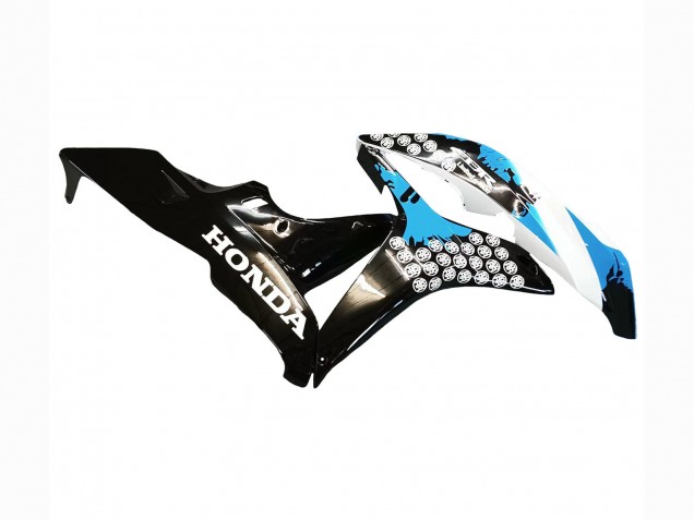 Honda CBR600RR Motorrad Verkleidung 2007-2008 - Weiss Hellblau Glanzendes Schwarz