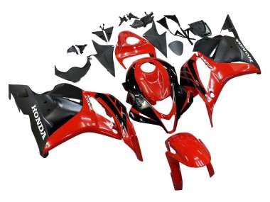 Honda CBR600RR Motorrad Verkleidung 2009-2012 - Rot Glanzendes Schwarz Matt Schwarz Streifen