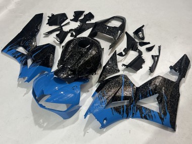 Honda CBR600RR Motorrad Verkleidung 2009-2012 - Schwarz Geschmiedet Carbonfaser Blau