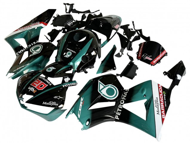Honda CBR600RR Motorrad Verkleidung 2013-2023 - Blau Grun Blau Glanzendes Schwarz Petronas 20