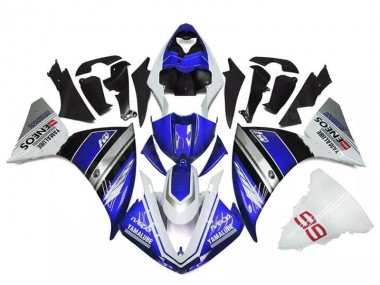 Yamaha YZF R1 Motorrad Verkleidung 2009-2011 - Weiss Blau Schwarz Yamalube ENEOS M1