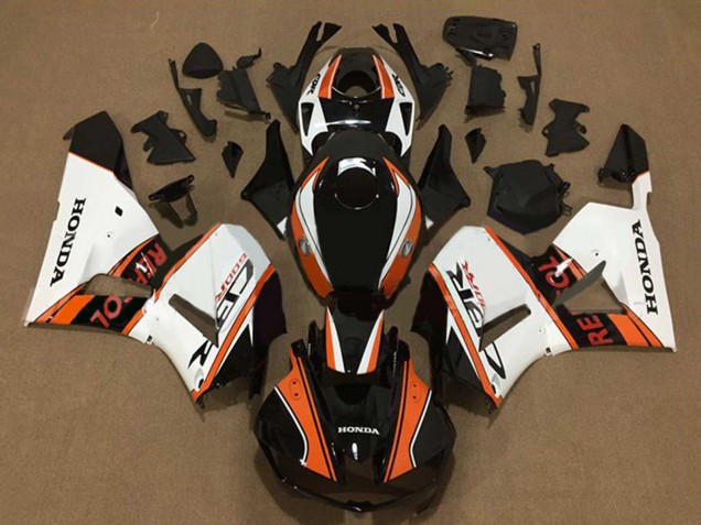 Honda CBR600RR Motorrad Verkleidung 2013-2023 - Weiss Orange Glanzendes Schwarz Repsol
