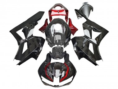 Honda CBR600RR Motorrad Verkleidung 2013-2023 - Glanzendes Schwarz Rot