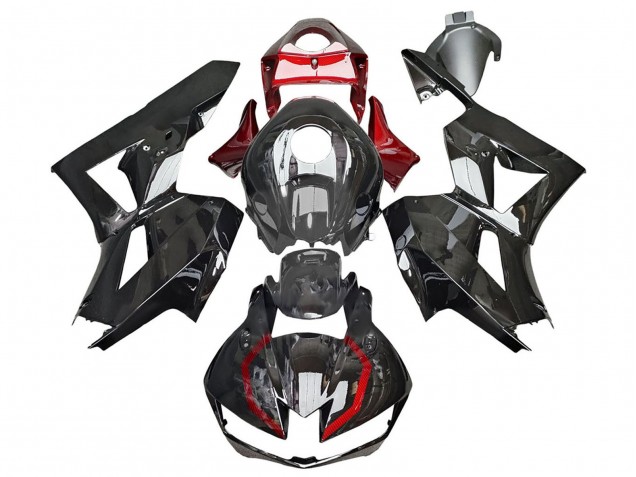 Honda CBR600RR Motorrad Verkleidung 2013-2023 - Glanzendes Schwarz Rot