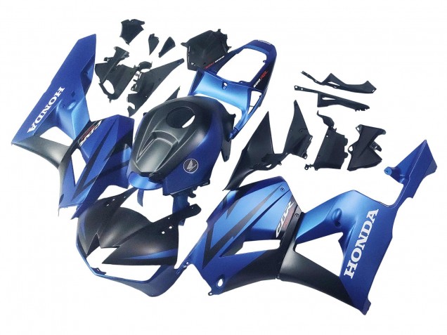 Honda CBR600RR Motorrad Verkleidung 2013-2023 - Blau Matt Schwarz Rennen
