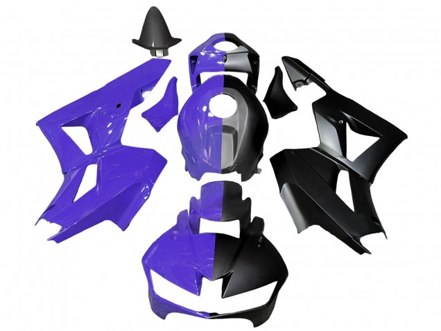 Honda CBR600RR Motorrad Verkleidung 2013-2023 - Lila Matt Schwarz Geteiltes