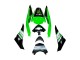 Kawasaki ZX10R Motorrad Verkleidung 2008-2010 - Grun Weiss Rot Schwarz Monster Elf 66