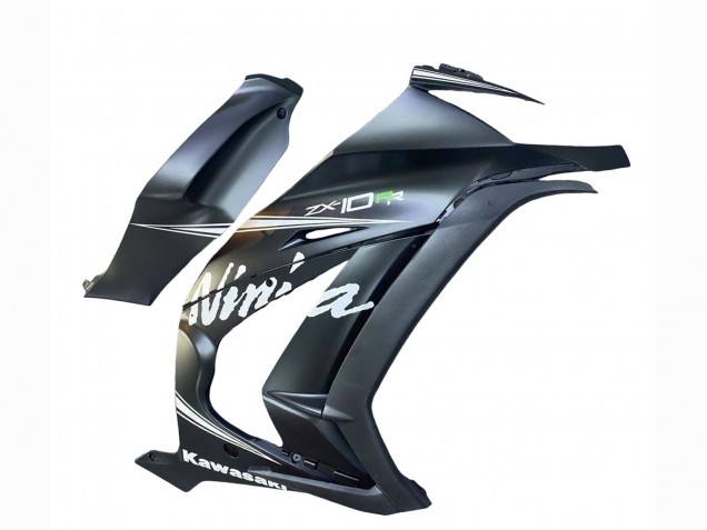 Kawasaki ZX10R Motorrad Verkleidung 2011-2015 - Matt Grau Weiss Grun