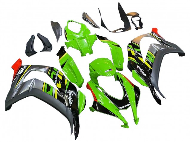 Kawasaki ZX10R Motorrad Verkleidung 2016-2020 - Grun Rot Grau