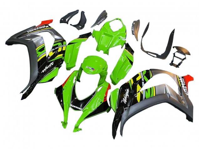 Kawasaki ZX10R Motorrad Verkleidung 2016-2020 - Grun Rot Grau