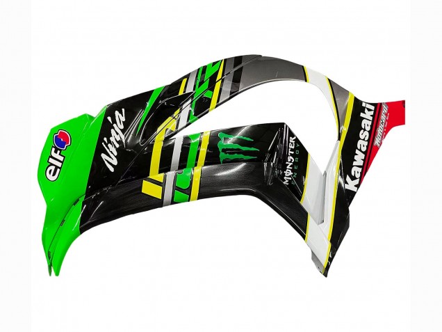 Kawasaki ZX10R Motorrad Verkleidung 2016-2020 - Grun Gelb Rot Schwarz Elf Monster