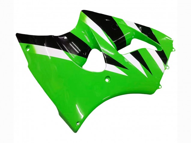 Kawasaki ZX6R Motorrad Verkleidung 2000-2002 - Grun Weiss Schwarz