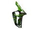 Kawasaki ZX6R Motorrad Verkleidung 2003-2004 - Glanzendes Schwarz Grun Flamme