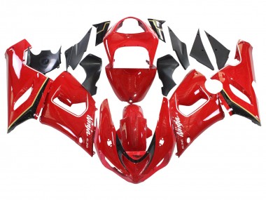 Kawasaki ZX6R Motorrad Verkleidung 2005-2006 - Rot Gelb Schwarz