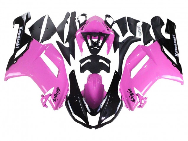 Kawasaki ZX6R Motorrad Verkleidung 2007-2008 - Schwarz Rosa Ninja