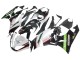Kawasaki ZX6R Motorrad Verkleidung 2009-2012 - Weiss Rot Schwarz Grun
