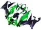 Kawasaki ZX6R Motorrad Verkleidung 2019-2022 - Grun Matt Schwarz