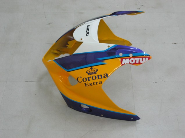 Suzuki GSXR 1000 Motorrad Verkleidung 2003-2004 - Gelb Weiss Blau Schwarz Corona