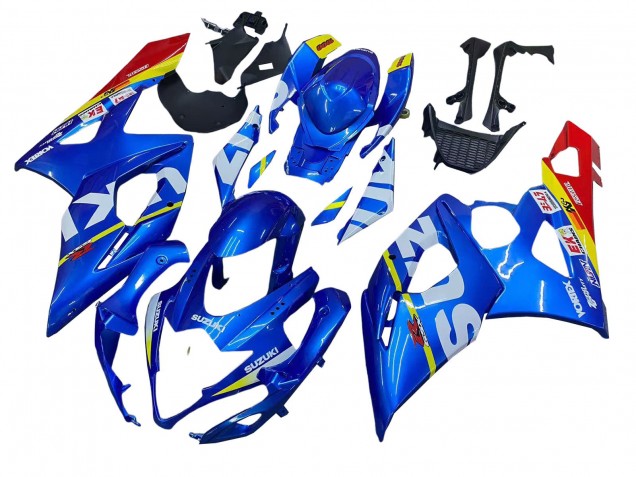 Suzuki GSXR 1000 Motorrad Verkleidung 2005-2006 - Blau Gelb Rot Weiss