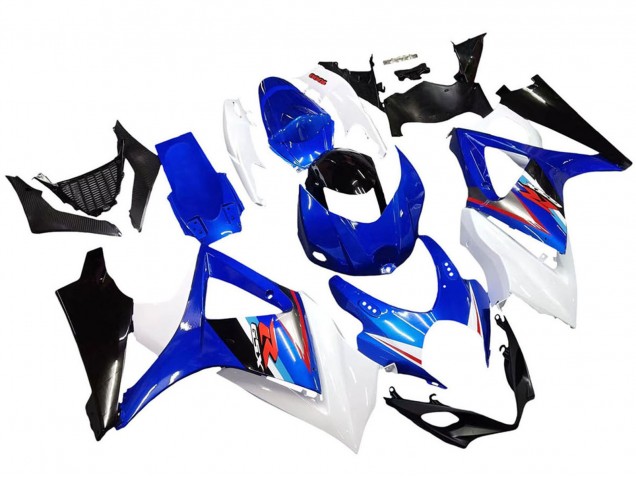 Suzuki GSXR 1000 Motorrad Verkleidung 2007-2008 - Weiss Blau Schwarz Rot