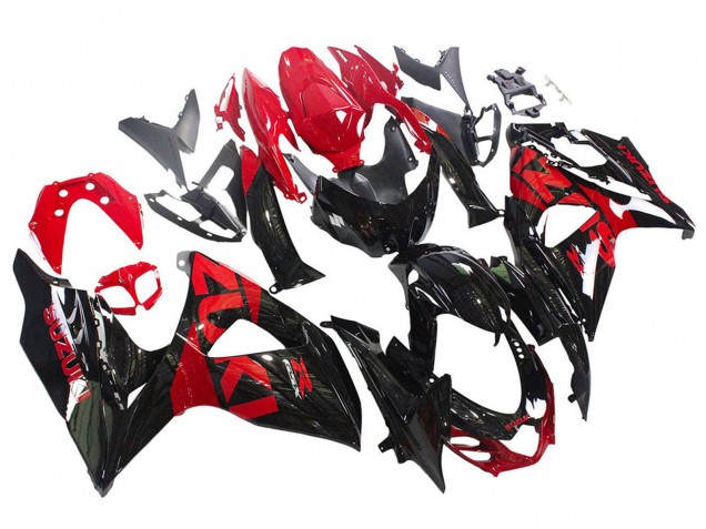 Suzuki GSXR 1000 Motorrad Verkleidung Kit 2009-2016 - Glanzendes Schwarz Rot