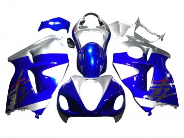 Suzuki GSXR 1300 Hayabusa Motorrad Verkleidung 1996-2007 - Blau Silber Hayabusa