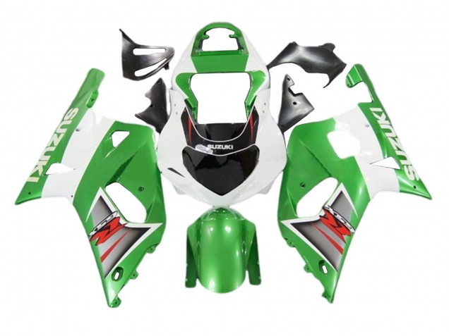 Suzuki GSXR 600 / GSXR 750 Motorrad Verkleidung 2001-2003 - Weiss Grun Silber Rot Schwarz