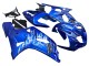 Suzuki GSXR 600 / GSXR 750 Motorrad Verkleidung 2001-2003 - Blau mit Weiss Flamme
