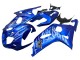 Suzuki GSXR 600 / GSXR 750 Motorrad Verkleidung 2001-2003 - Blau mit Weiss Flamme