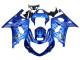 Suzuki GSXR 600 / GSXR 750 Motorrad Verkleidung 2001-2003 - Blau mit Weiss Flamme