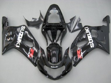 Suzuki GSXR 600 / GSXR 750 Motorrad Verkleidung 2001-2003 - Glanzendes Schwarz Rot Weiss