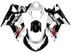 Suzuki GSXR 600 / GSXR 750 Motorrad Verkleidung 2001-2003 - Weiss Glanzendes Schwarz Rot