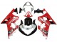 Suzuki GSXR 600 / GSXR 750 Motorrad Verkleidung 2001-2003 - Rot Weiss Glanzendes Schwarz