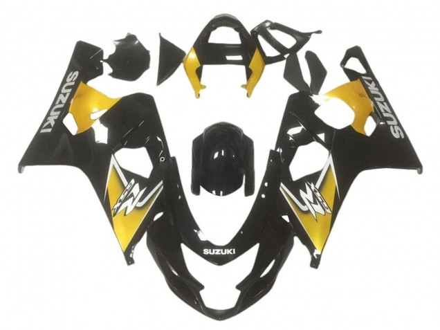 Suzuki GSXR 600 / GSXR 750 Motorrad Verkleidung 2001-2003 - Gelb Glanzendes Schwarz
